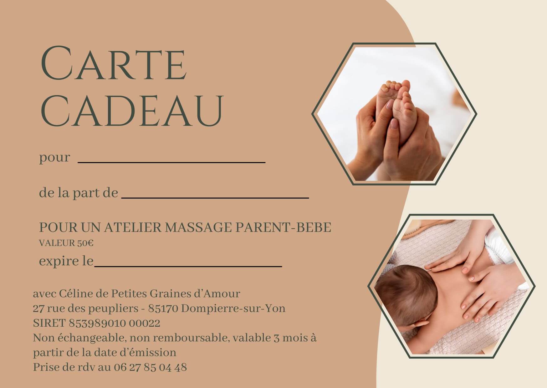 CARTE CADEAU MASSAGE parent-bébé