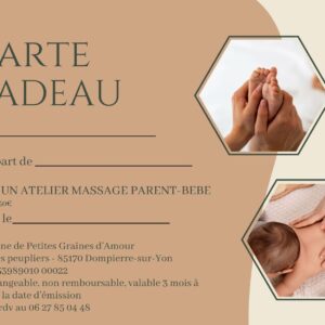 Carte Cadeau Atelier Massage Parent-Bébé - BEST-SELLER