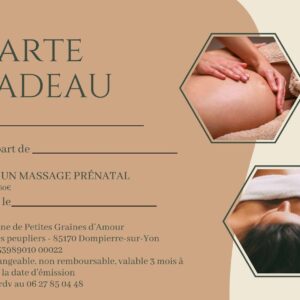 ⭐ Carte Cadeau Massage Prénatal - BEST-SELLER