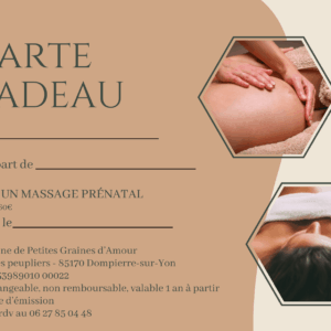 ⭐ Carte Cadeau Massage Prénatal - BEST-SELLER